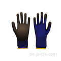 PU -Serie Blue Black Nylon Gefütterte PU -Handschuhe